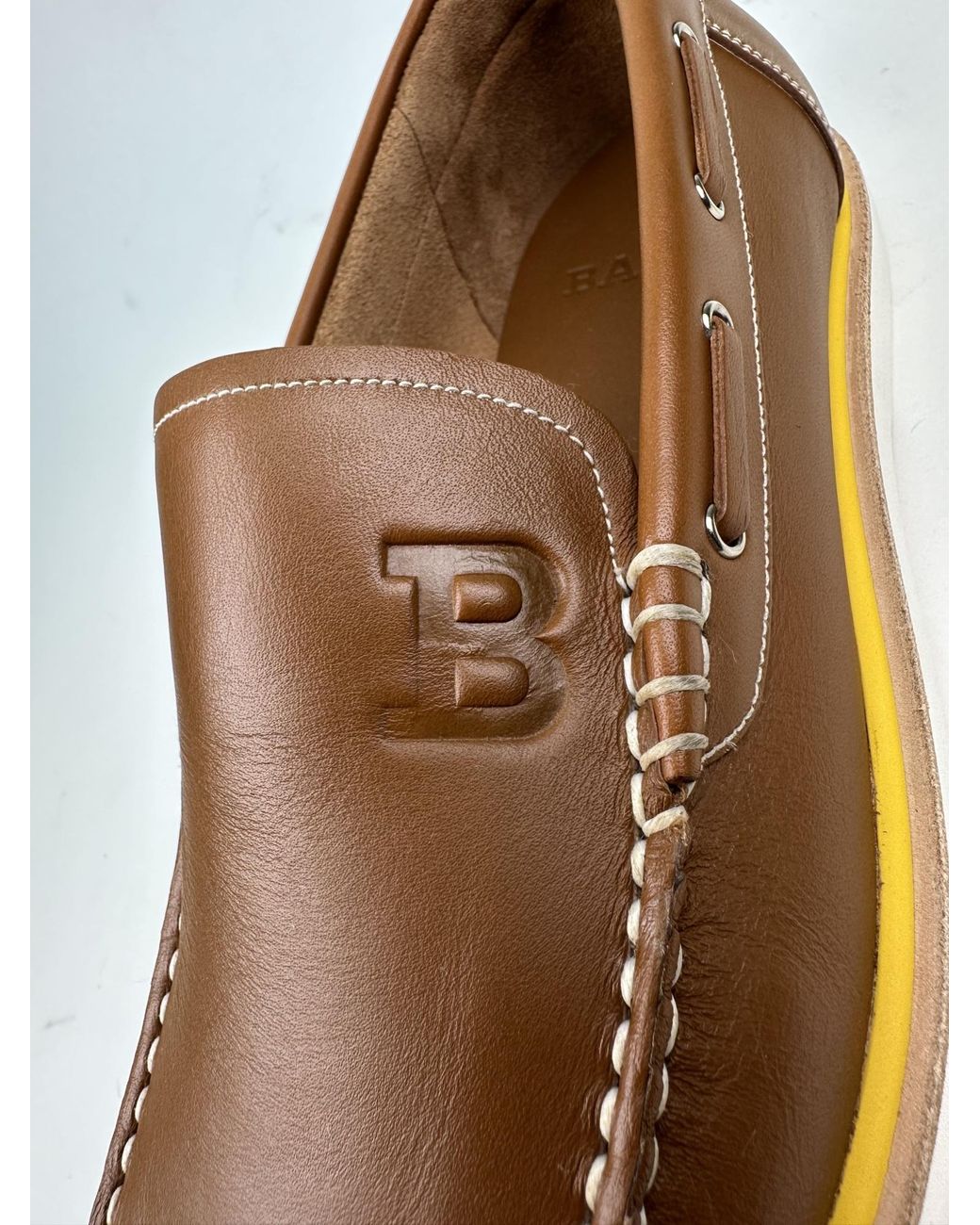 Bally Brown Logo Business Casual Shoes for men