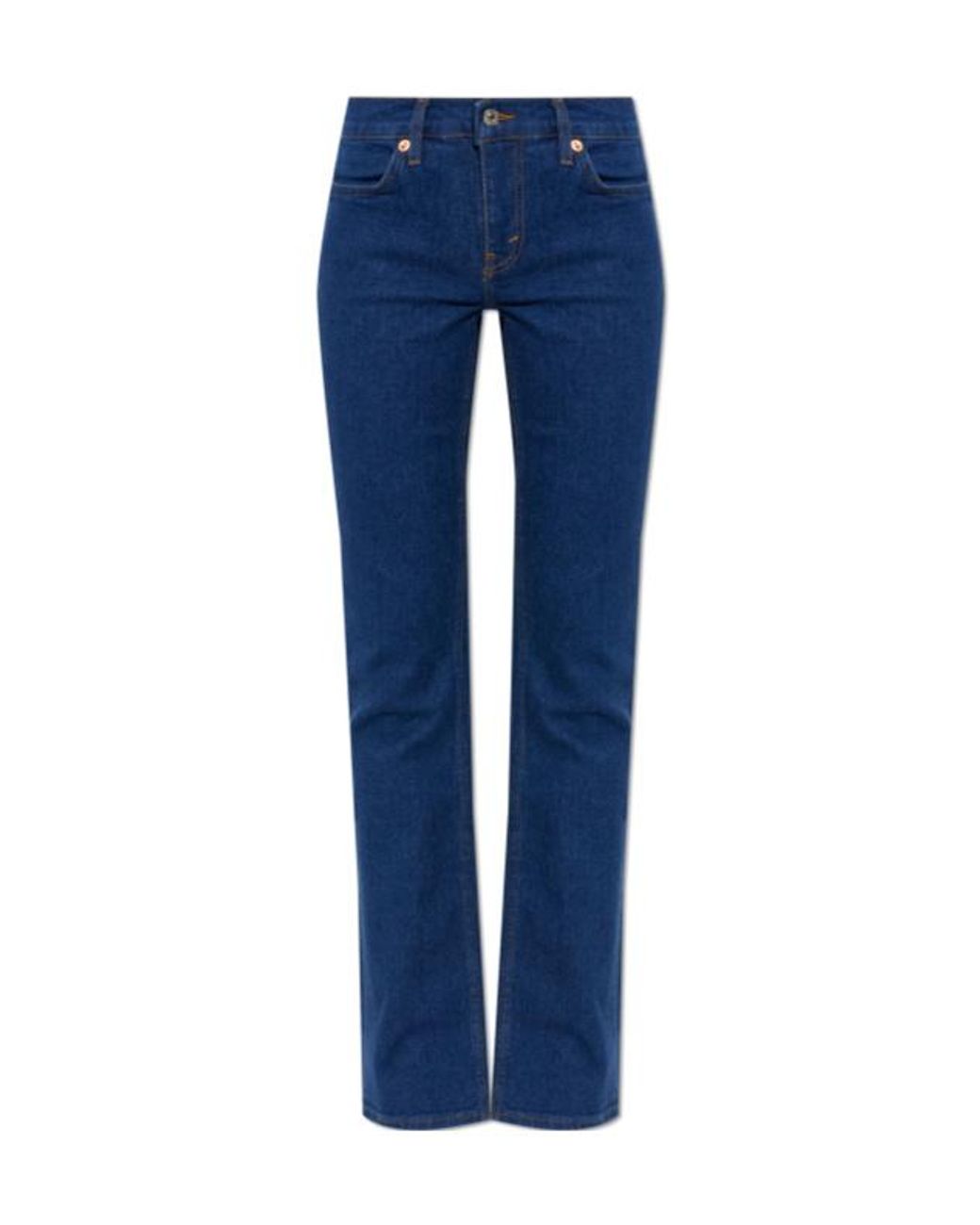 Re/done Blue Lean Straight-Leg Jeans