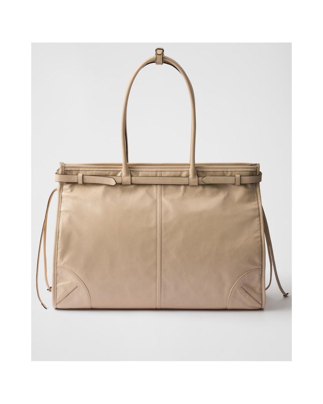 Prada Natural Bonnie Extra-Large Leather Handbag