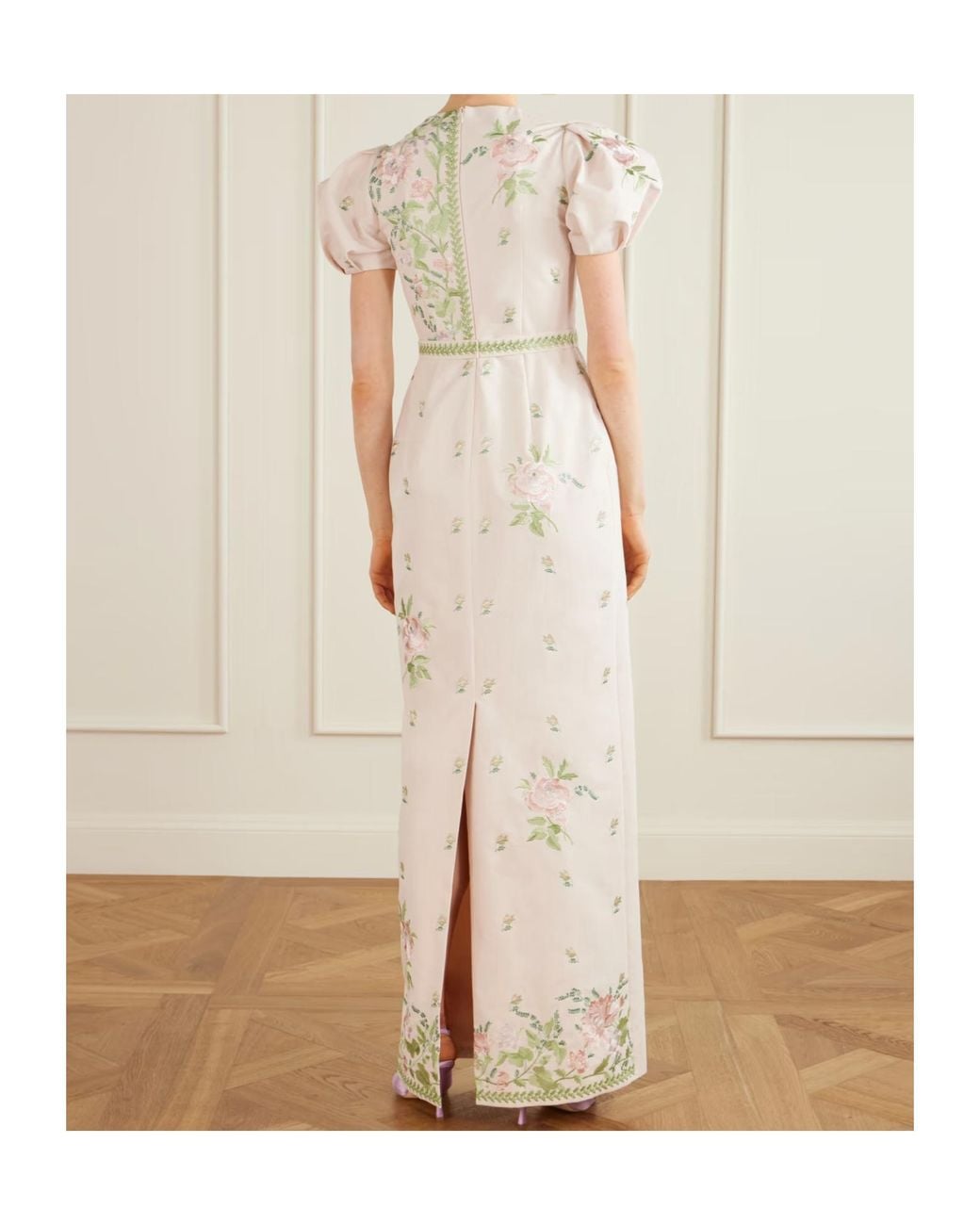 Erdem White Floral Embroidered Dress