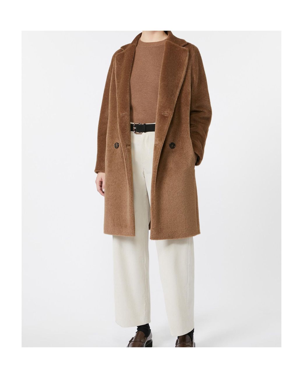 Max Mara Brown 'S Roseto Double Breasted Coat