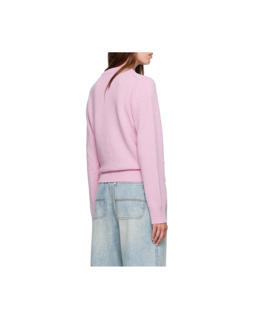 Ganni Pink Crab Graphic Knitted Jumper