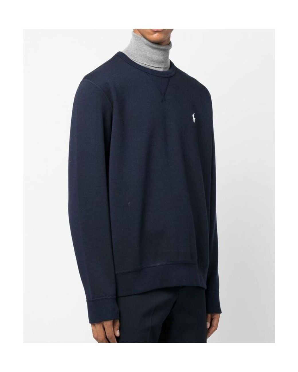 Polo Ralph Lauren Blue Pony Embroidered Crewneck Sweatshirt for men