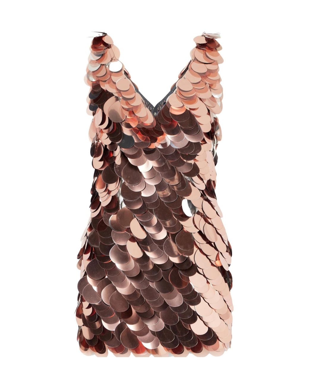 Rabanne Multicolor Sequin-Paneled Mini Dress