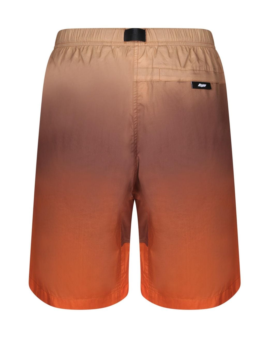 MSGM Orange Gradient Effect Bermuda Shorts for men