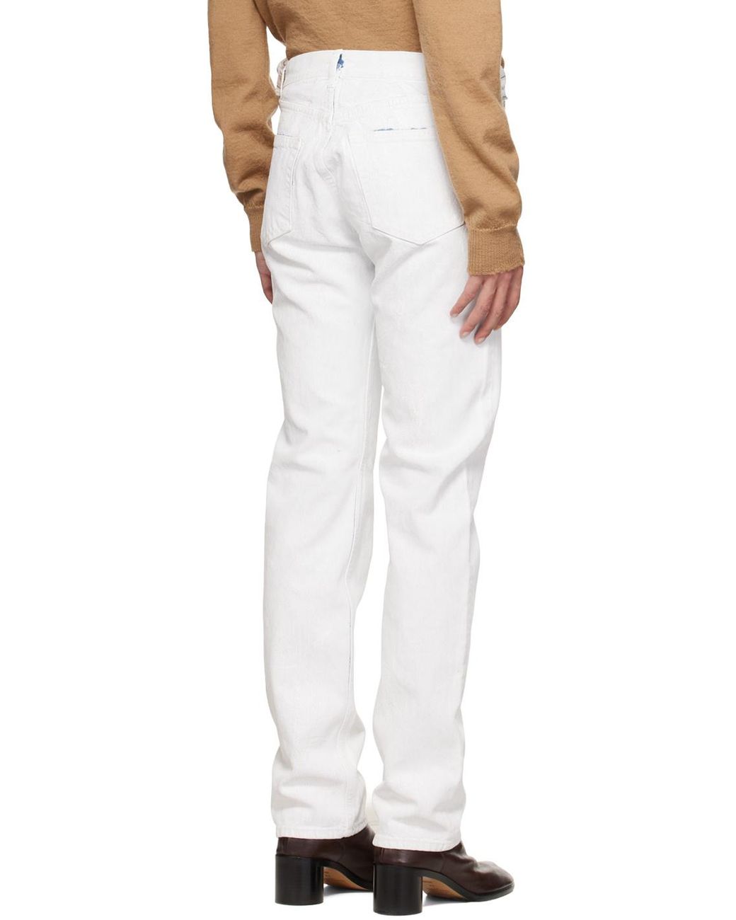 Maison Margiela White Bianchetto Straight-Leg Jeans for men