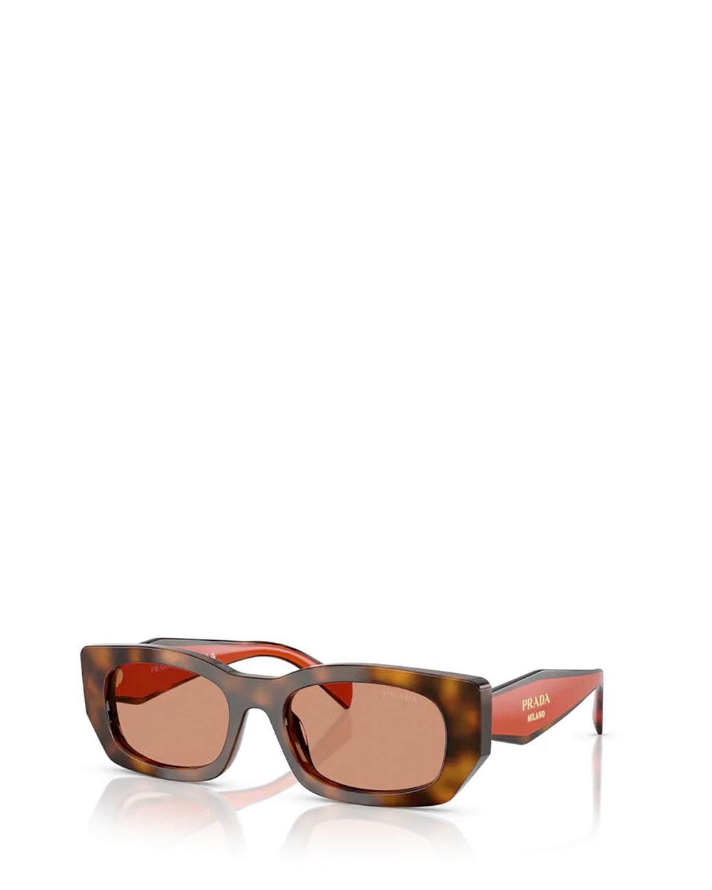 Prada Pink Eyewear Rectangular Frame Sunglasses