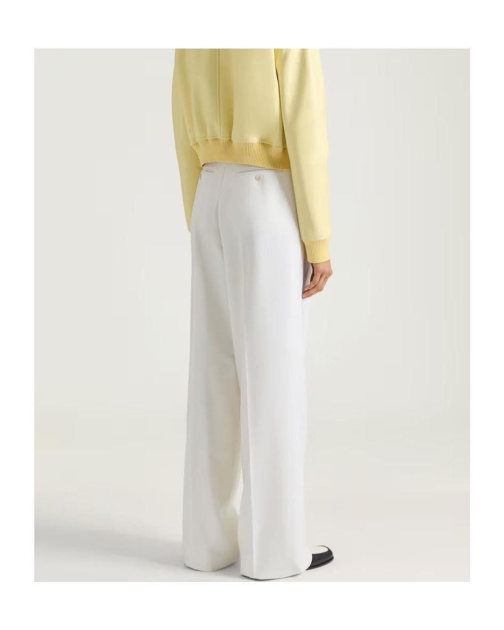 Givenchy White Double Pleated Trousers