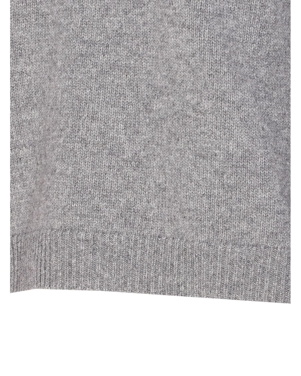 Gucci Gray Logo Intarsia Knit Jumper