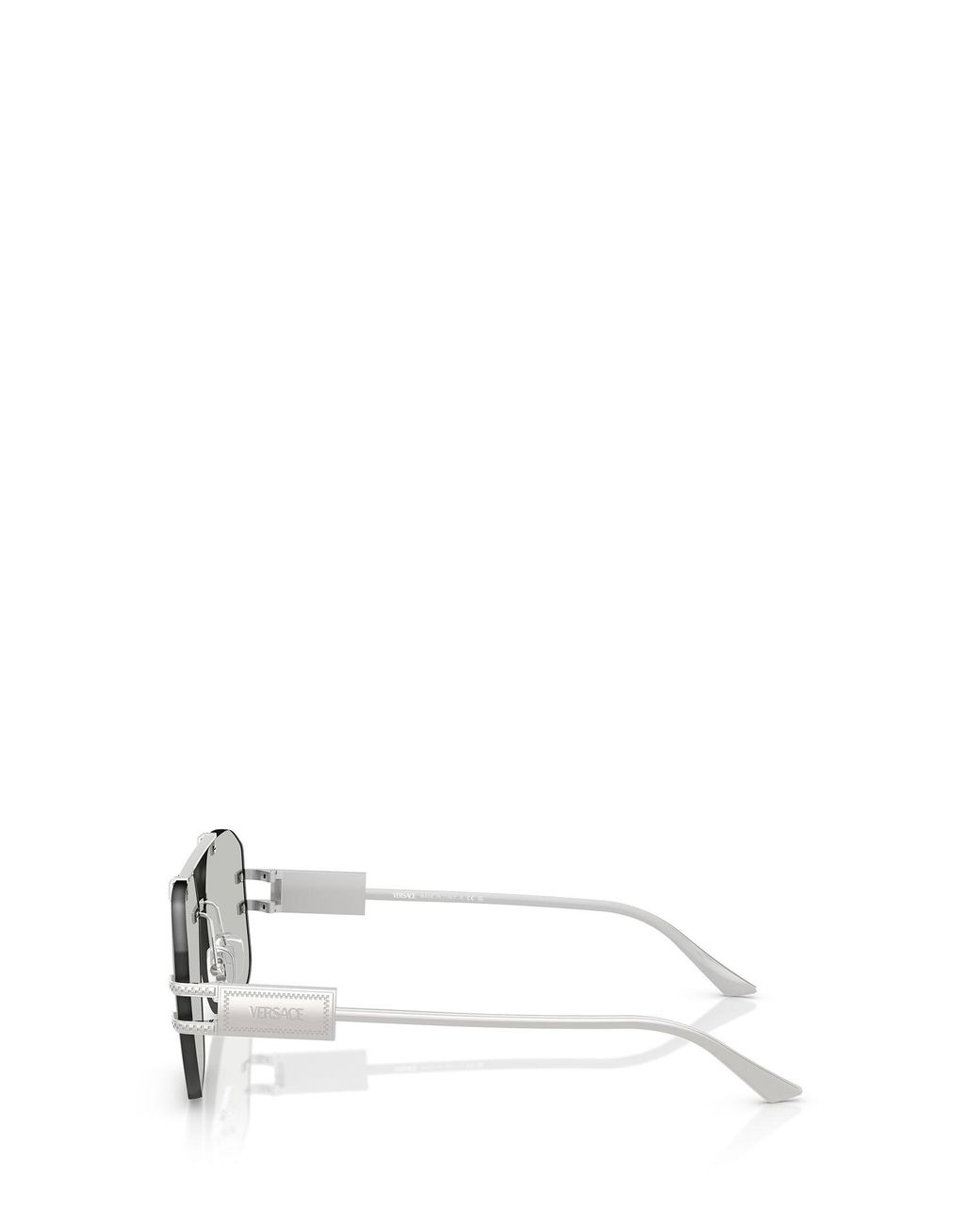 Versace White Pilot-Frame Sunglasses for men