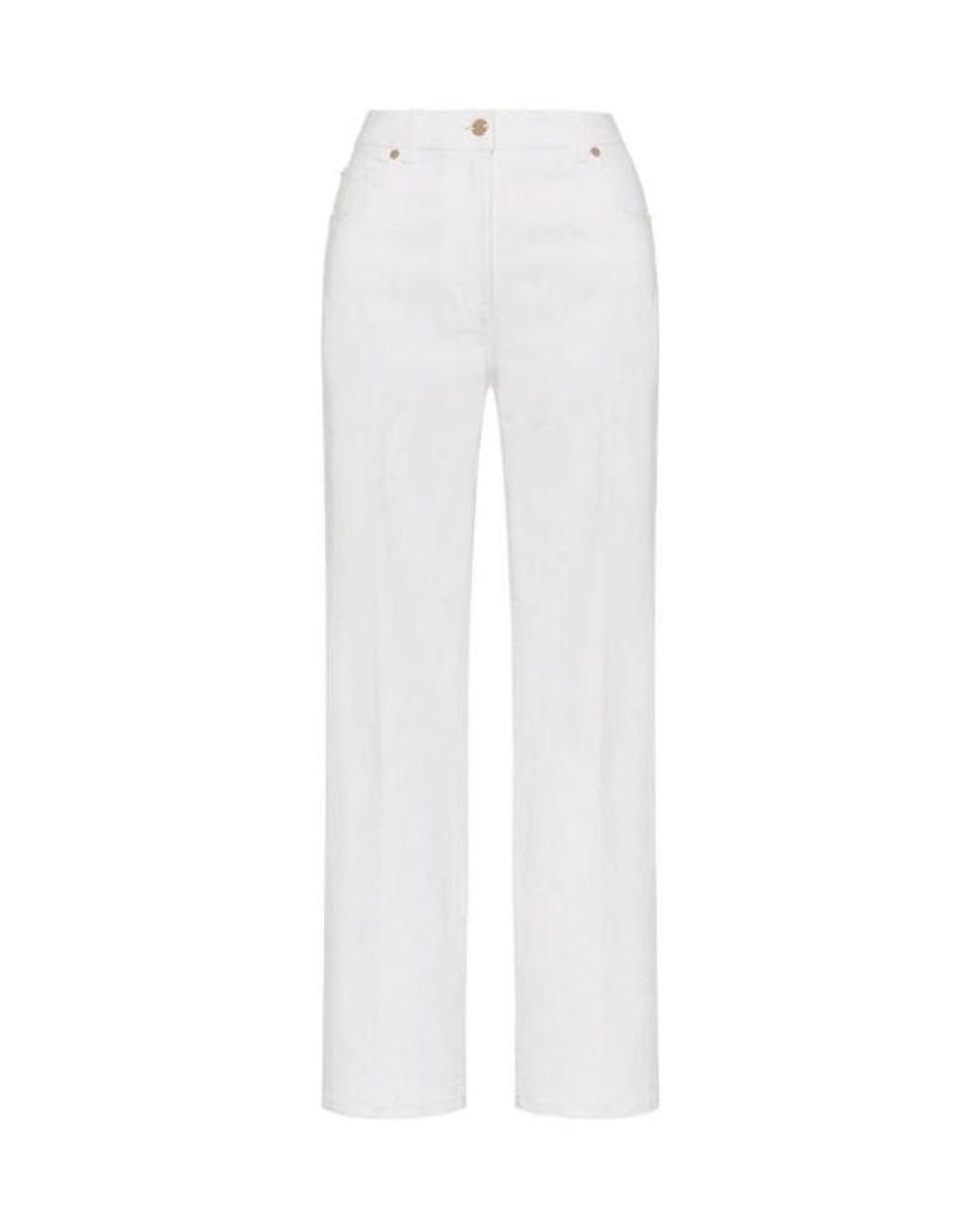 Valentino White Vgold Flared Jeans
