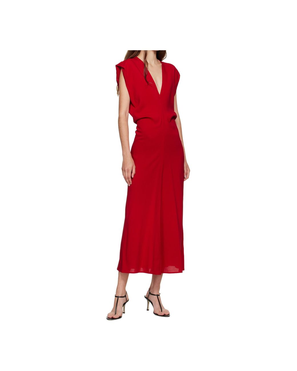 St. Agni Red Long Dress With A Train
