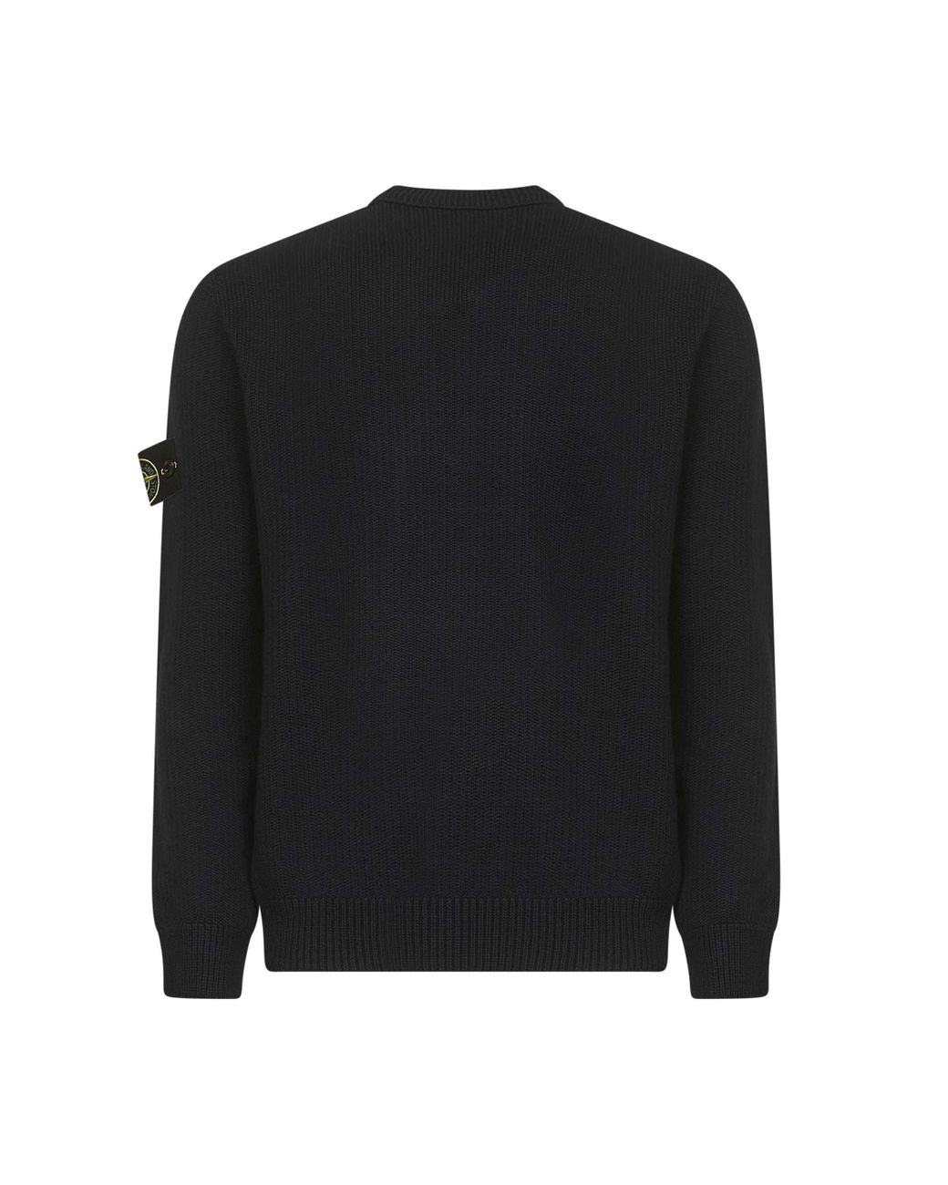 Stone Island Black Logo Patch Crewneck Sweatshirt for men