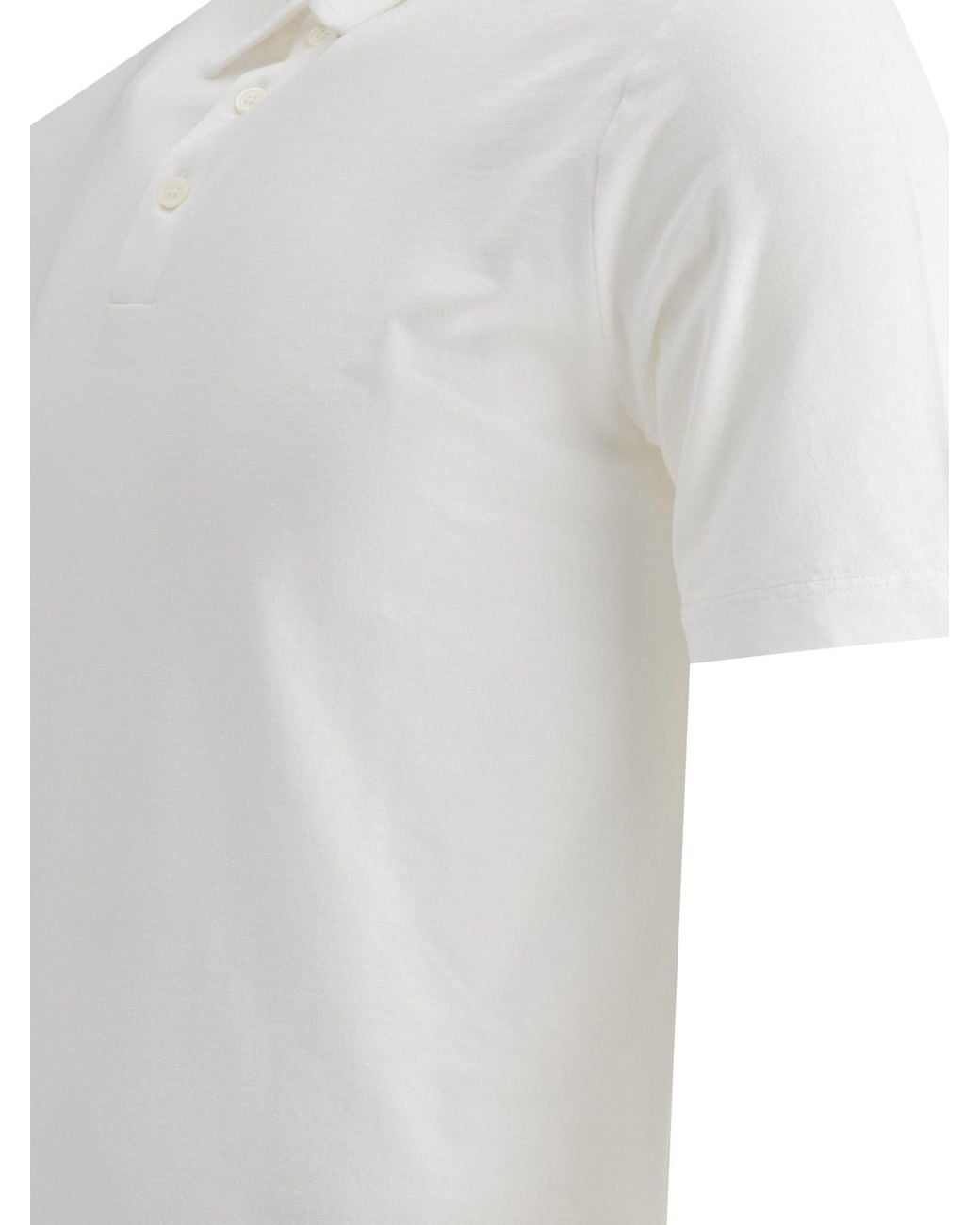 Zanone White Classic Polo Shirt for men