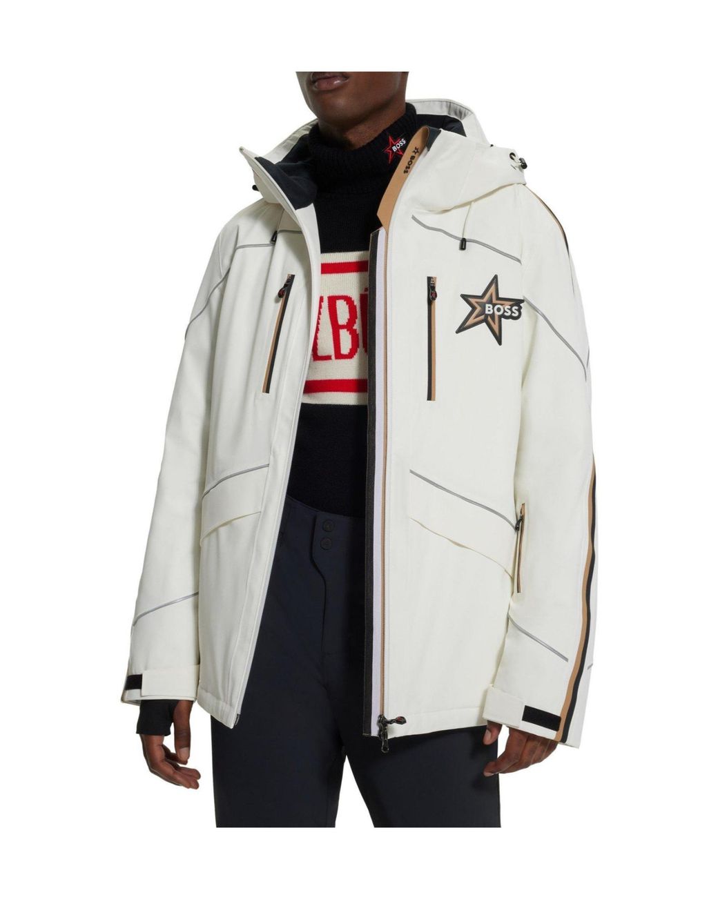 Boss White Casual Ski Jacket for men