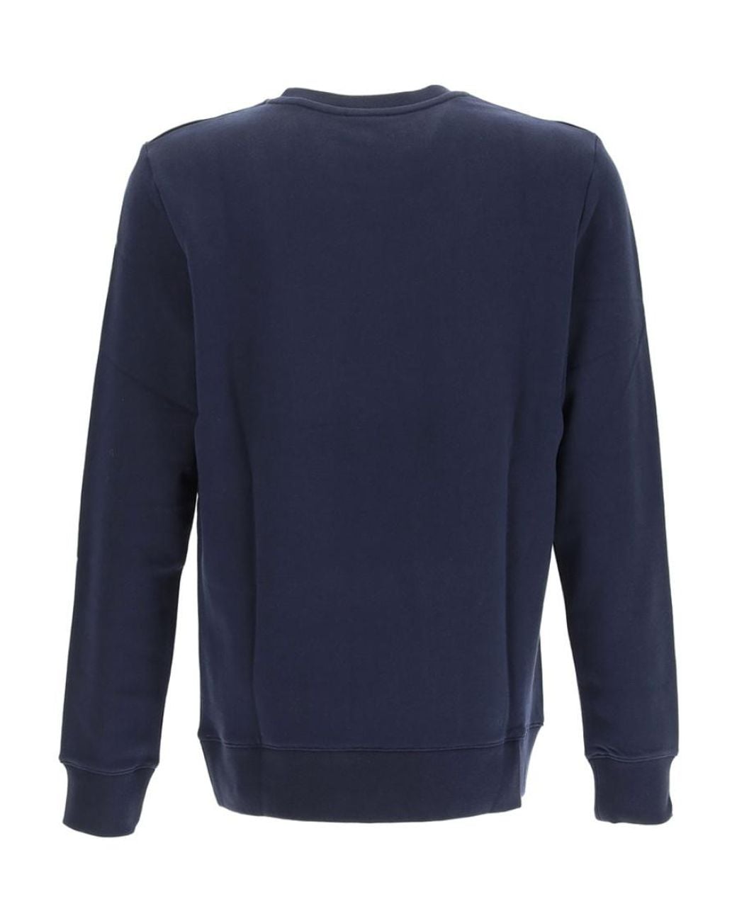A.P.C. Blue Flocked Logo Crewneck Sweatshirt