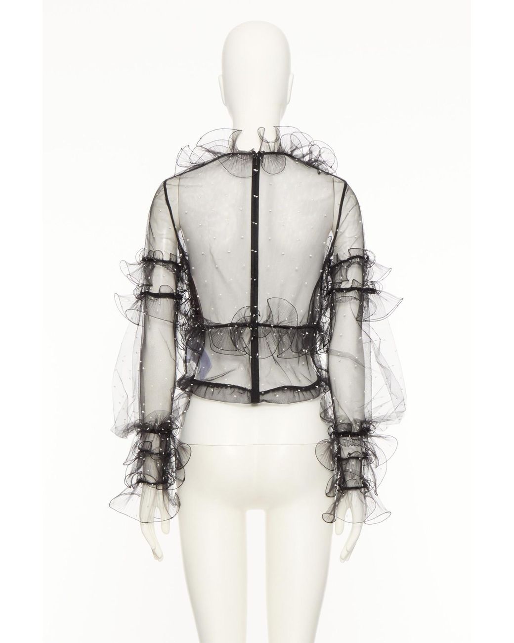 Valentino White Long-Sleeved Blouse