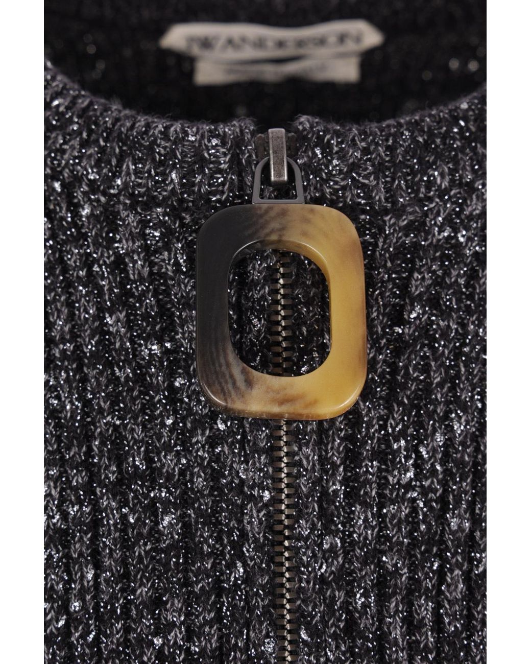 J.W. Anderson Black Ribbed-Knit Zip-Up Vest