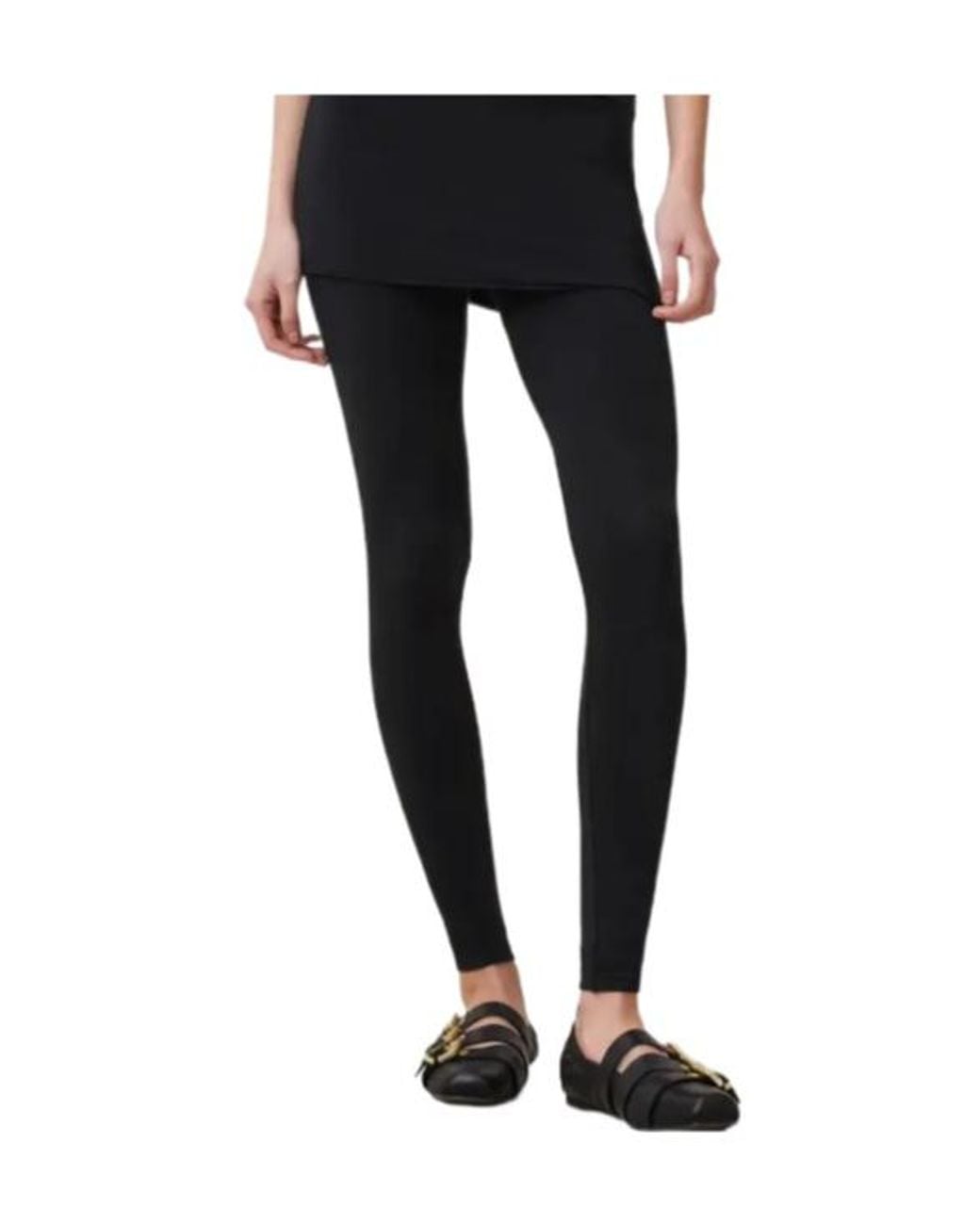 AllSaints Black Layered-Design Trousers