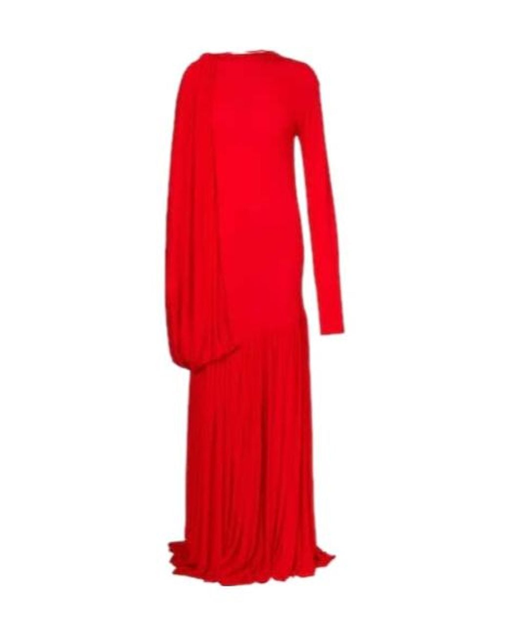 Calvin Klein Red Sara Draped Jersey Gown