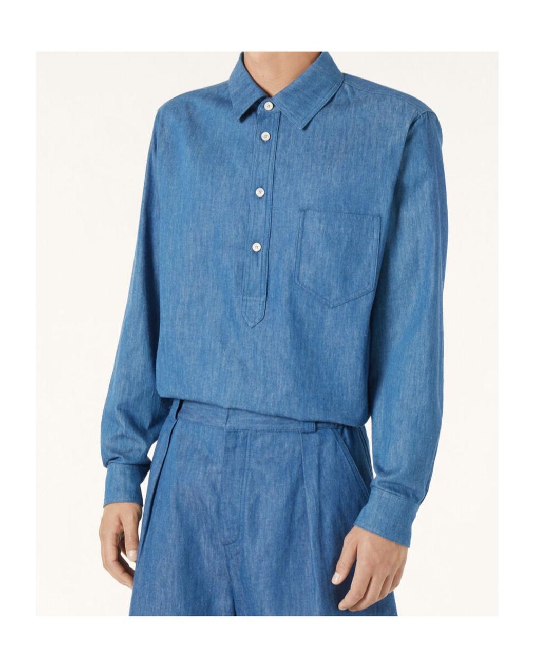 Loro Piana Blue Evie Shirt for men
