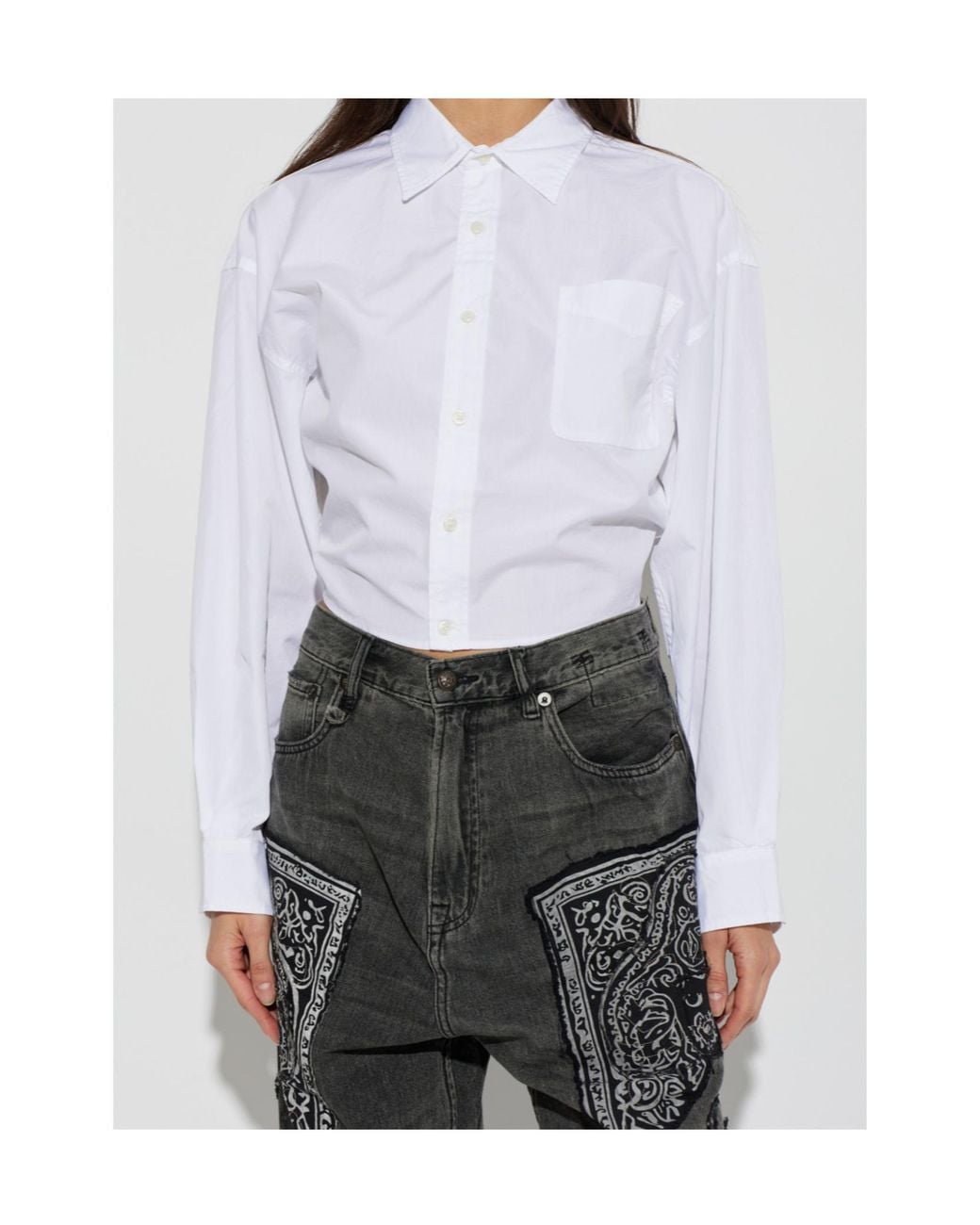 R13 White Long Sleeve Shirt