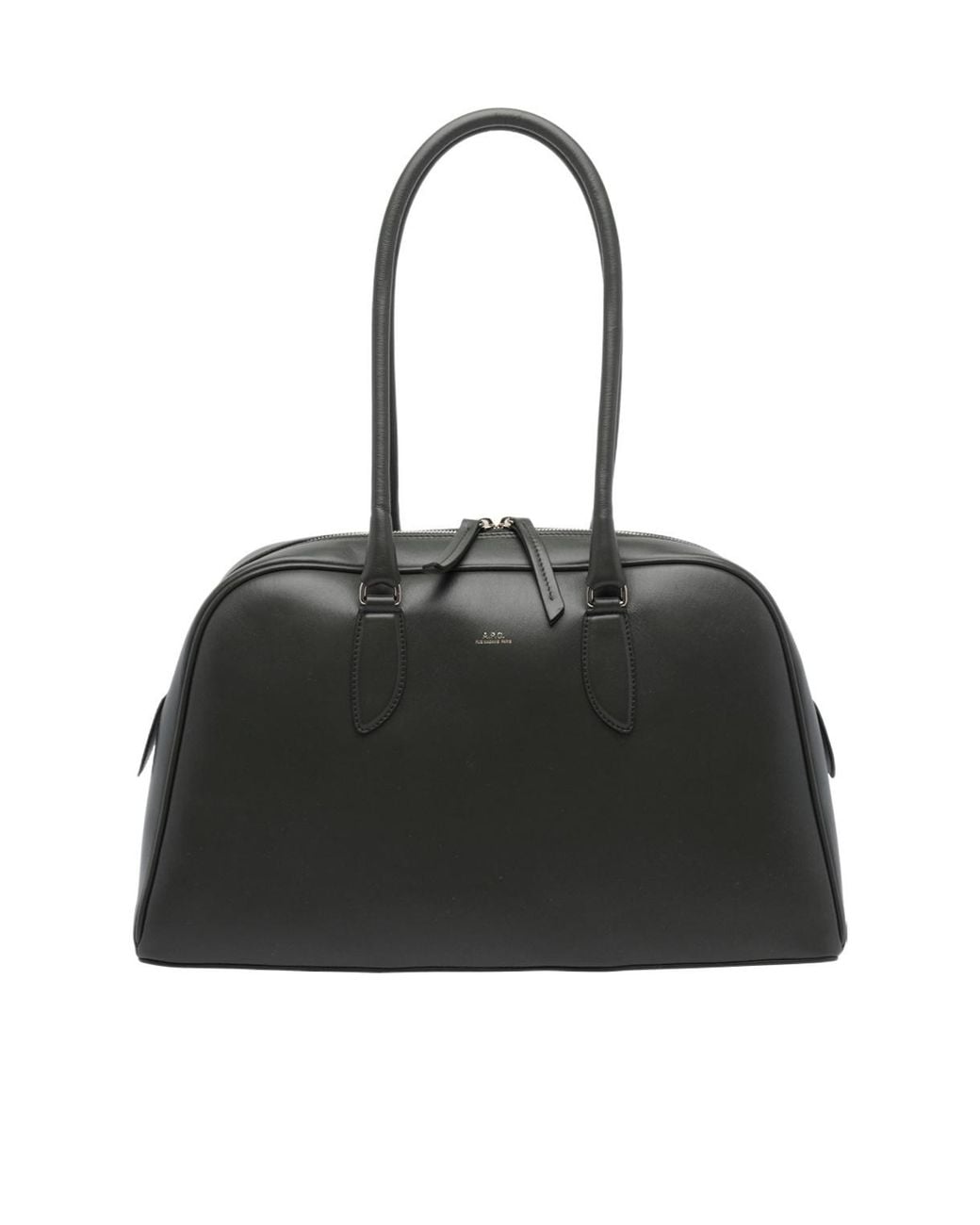 A.P.C. Black Paloma Logo-Print Leather Shoulder Bag