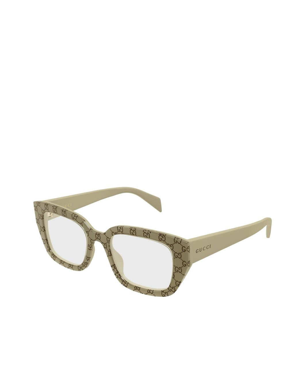Gucci Metallic Eyewear Square Frame Glasses