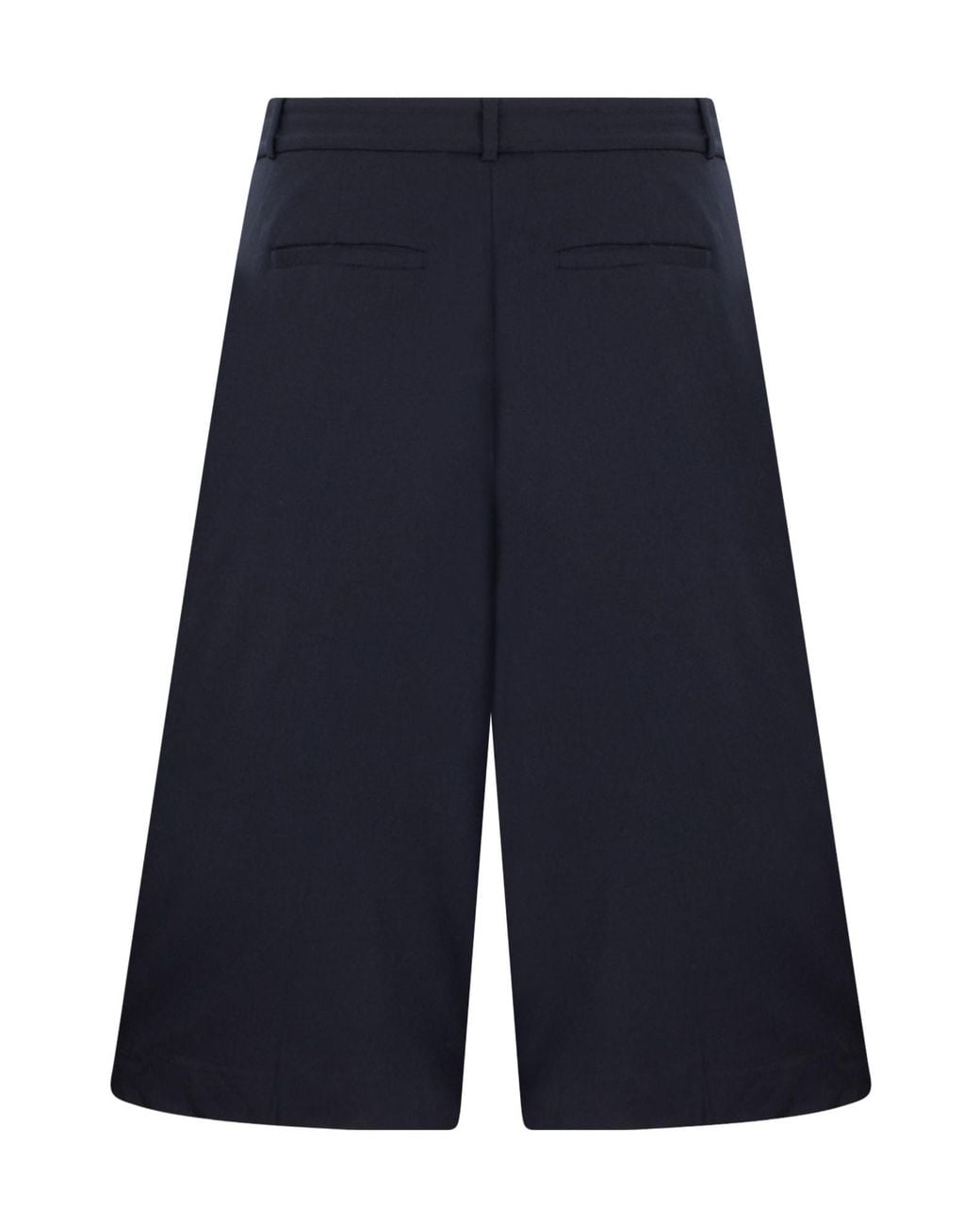 Peserico Blue Pleated Bermuda Shorts