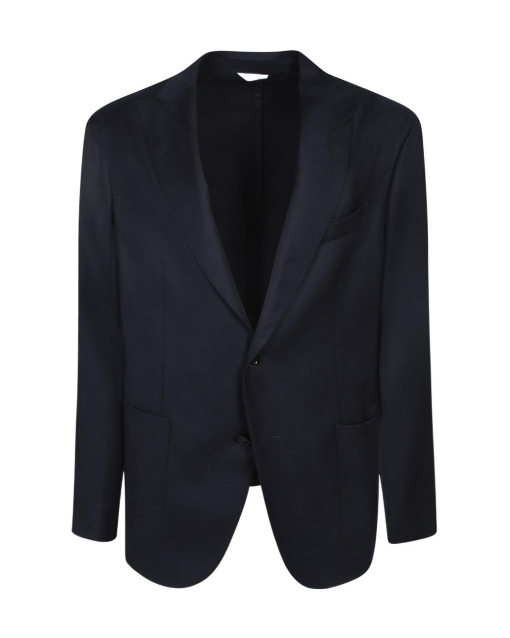 Boglioli Blue Notched Lapel Silk Jacket for men