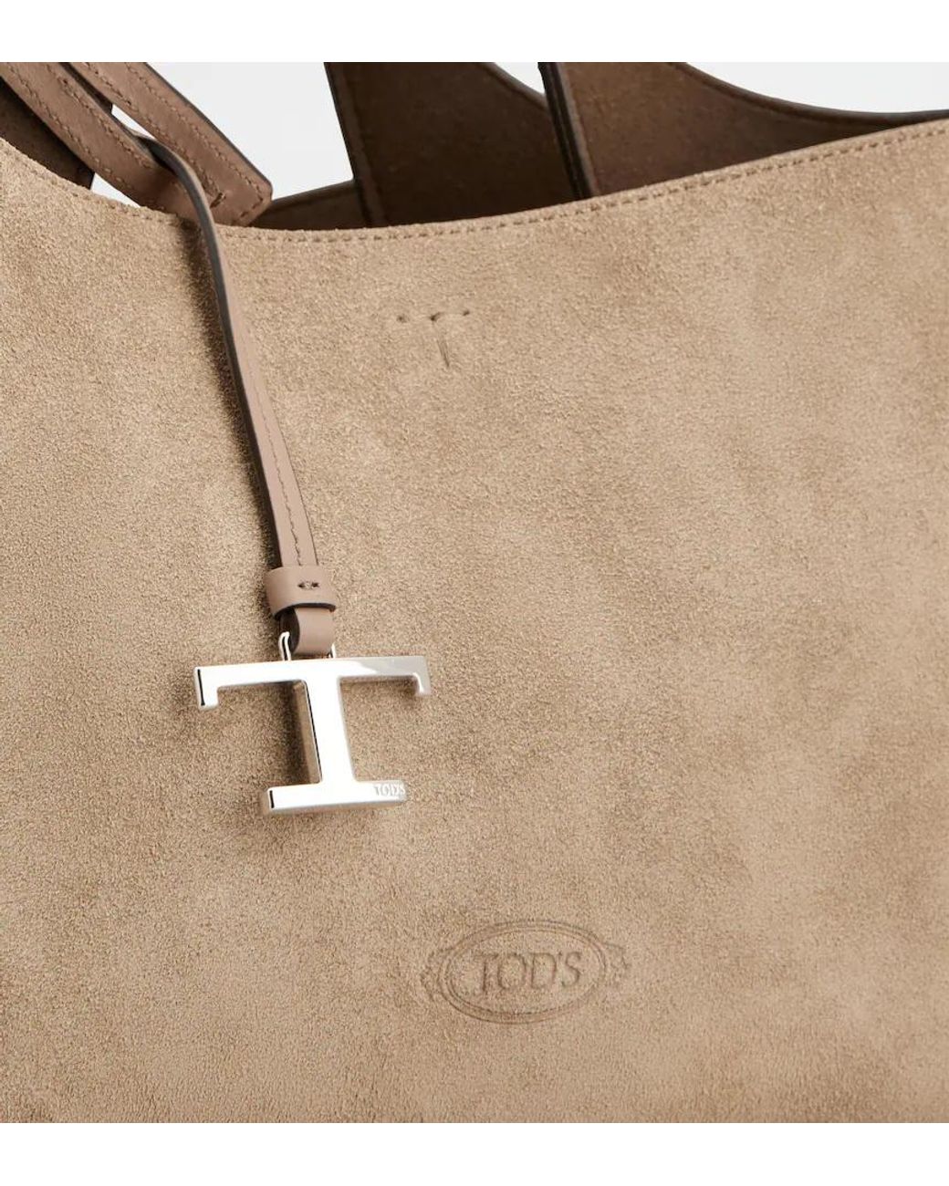 Tod's Natural Logo-Charm Tote Bag