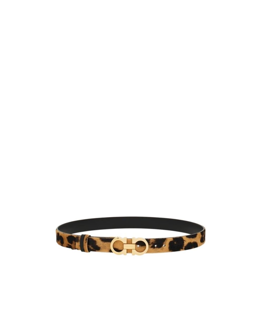 Ferragamo White Ferragamo Printed Adjustable Gancini Belt