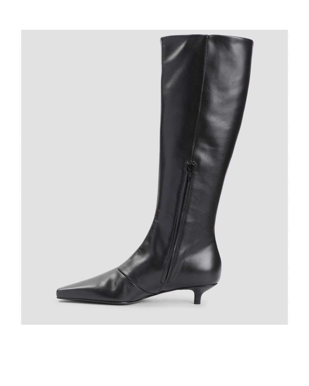 Totême  Black Totême The Slim Knee-High Pointed-Toe Boots