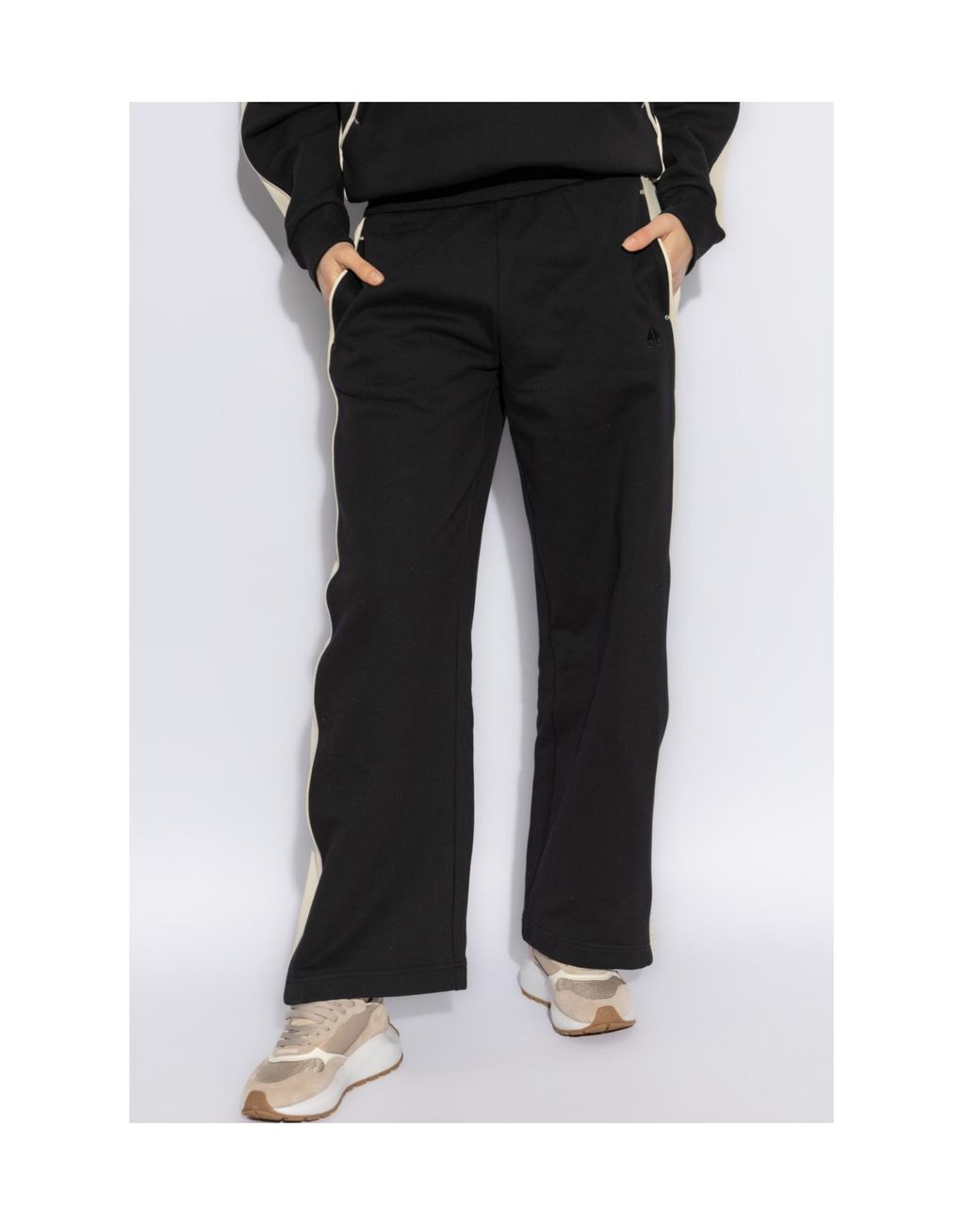 Moose Knuckles Black Classic Stripe Detailed Pants