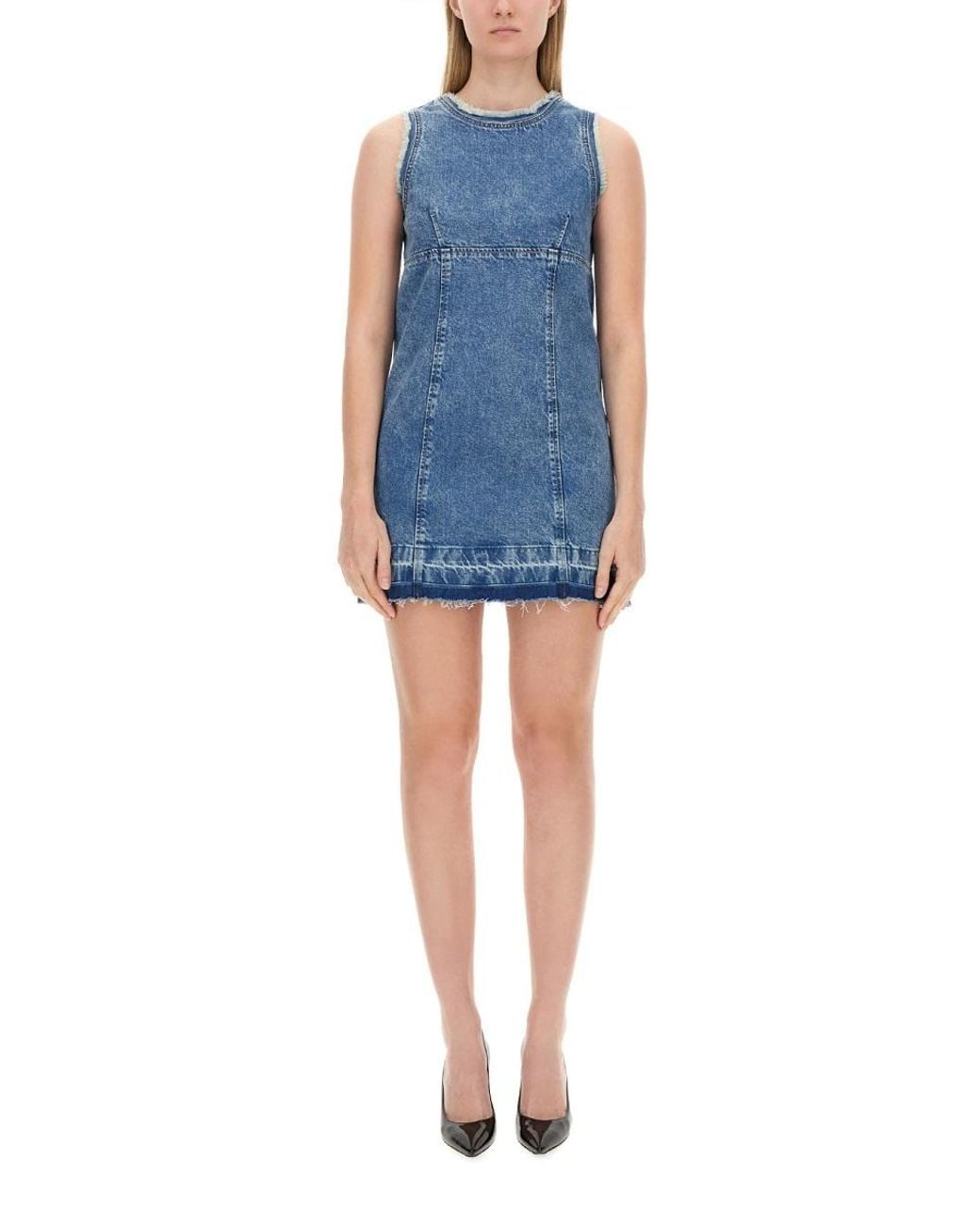 Moschino Blue Sleeveless Denim Mini Dress