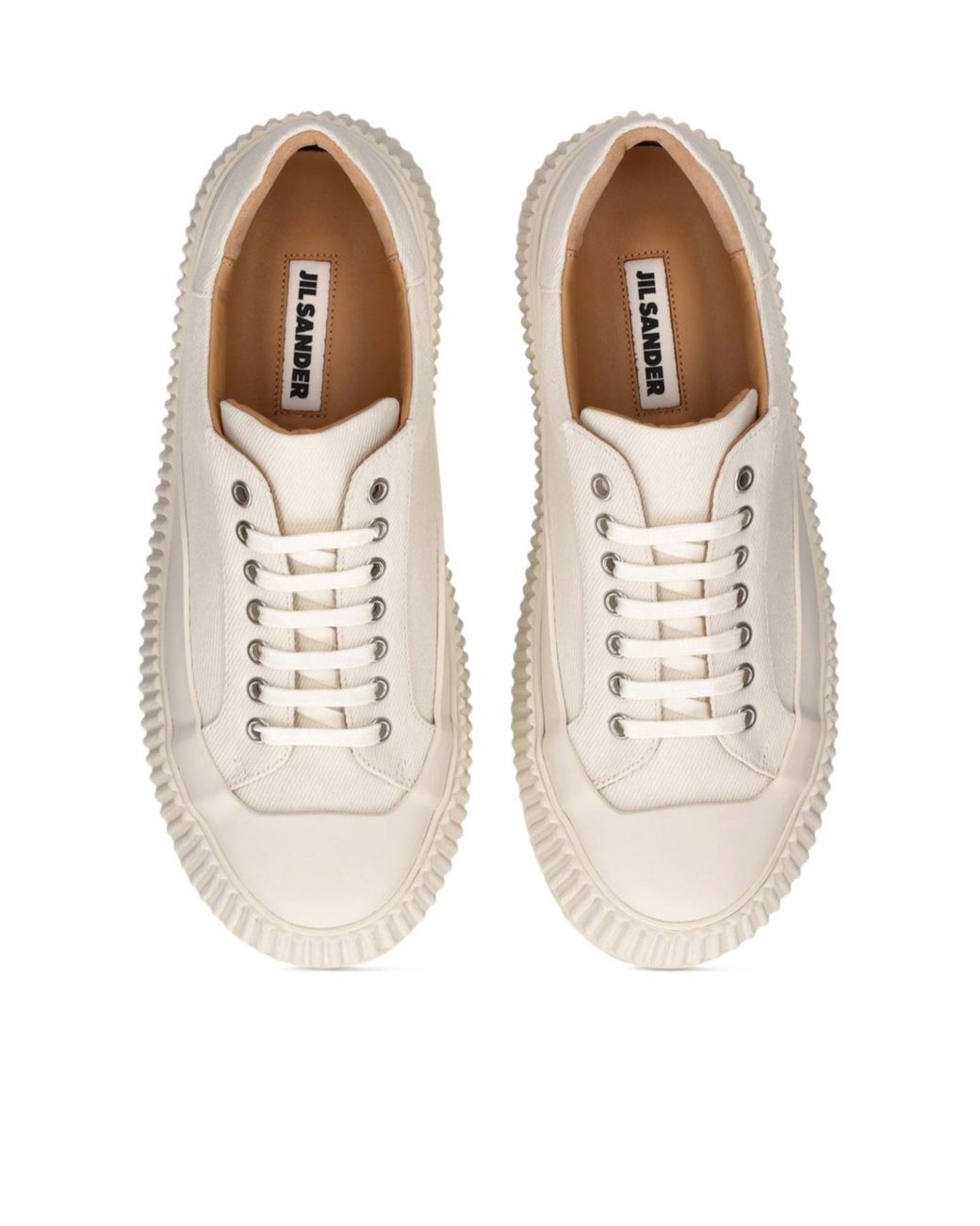 Jil Sander Natural 40Mm Vulcanized Canvas Sneakers