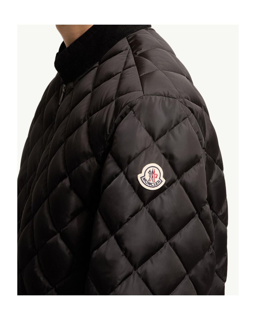 Moncler Black Eclal Quilted Bomber Jacket for men