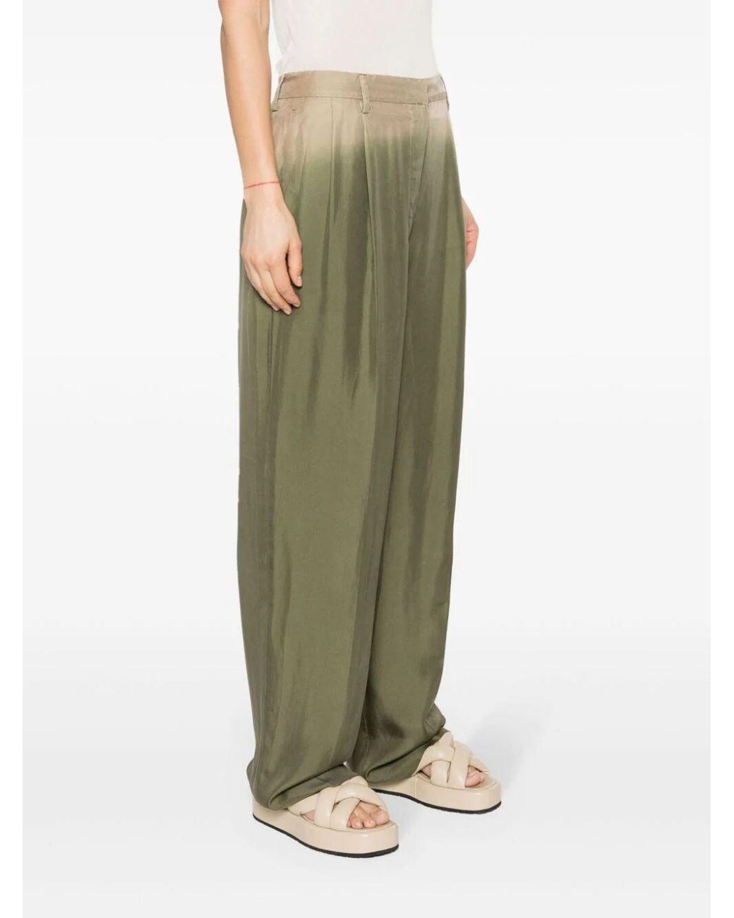 Prada Green Gradient Twill Pants