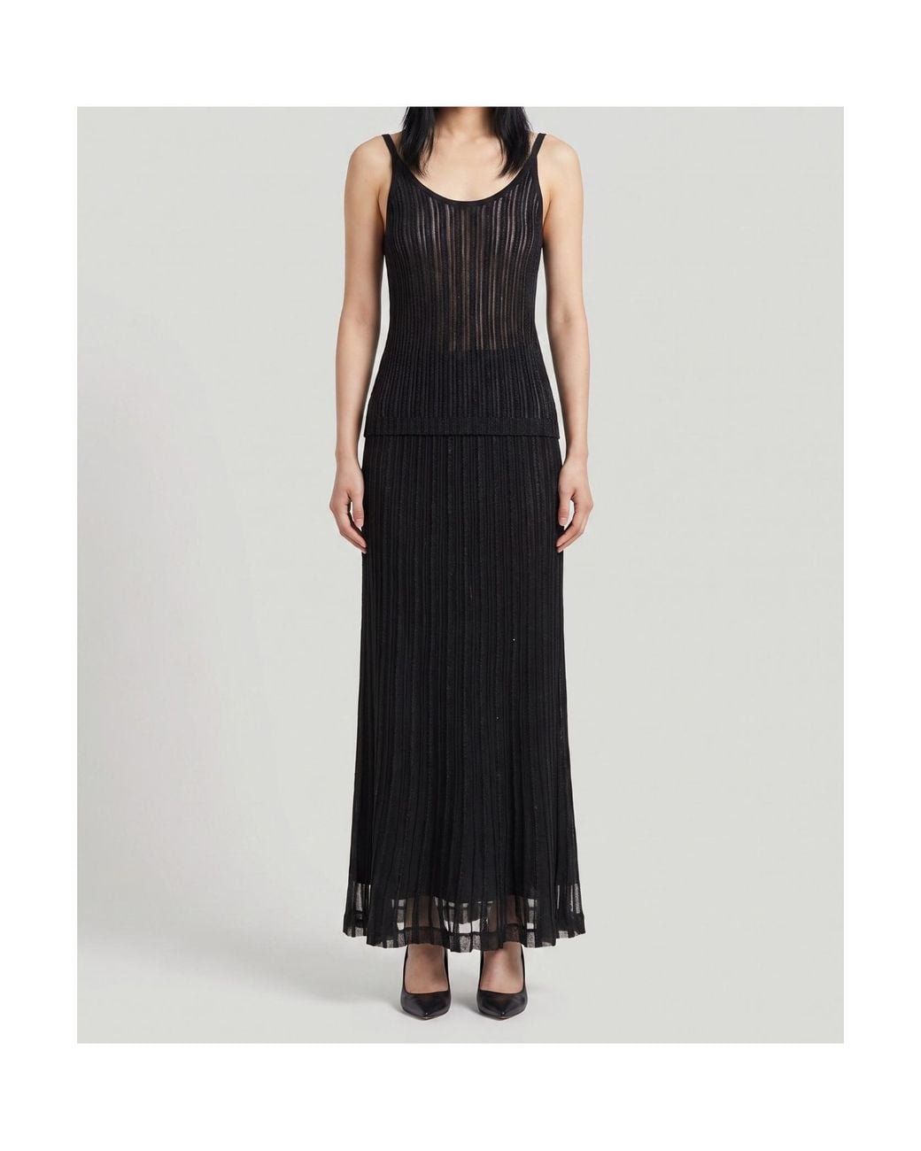 Tom Ford Black Sequin-Embellished Ribbed-Knit Top