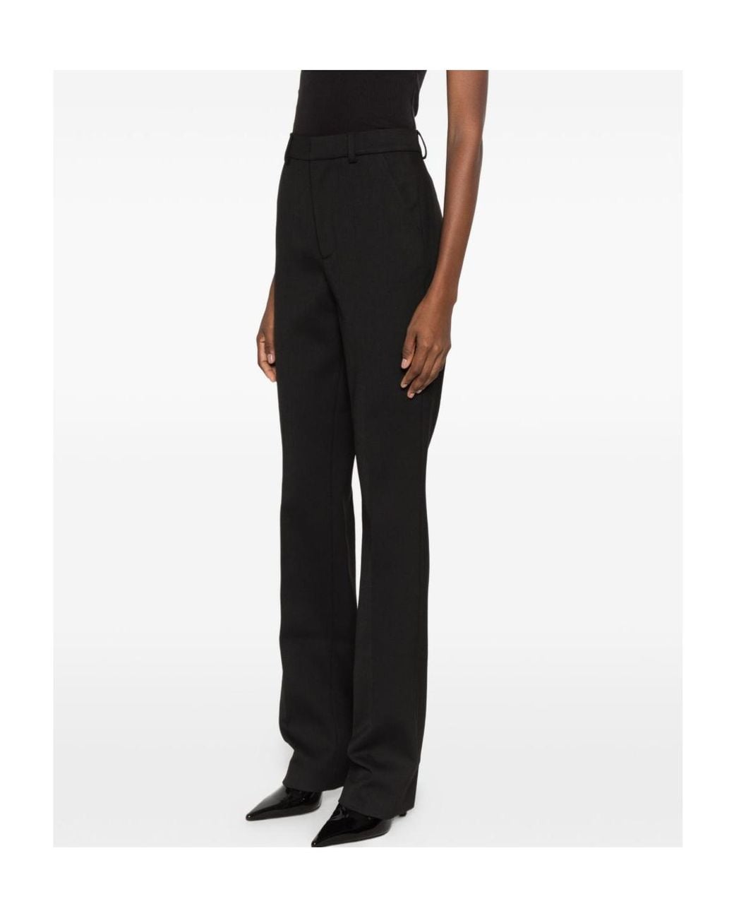 Coperni Black Pleated-Detail Zip-Fly Casual Trousers