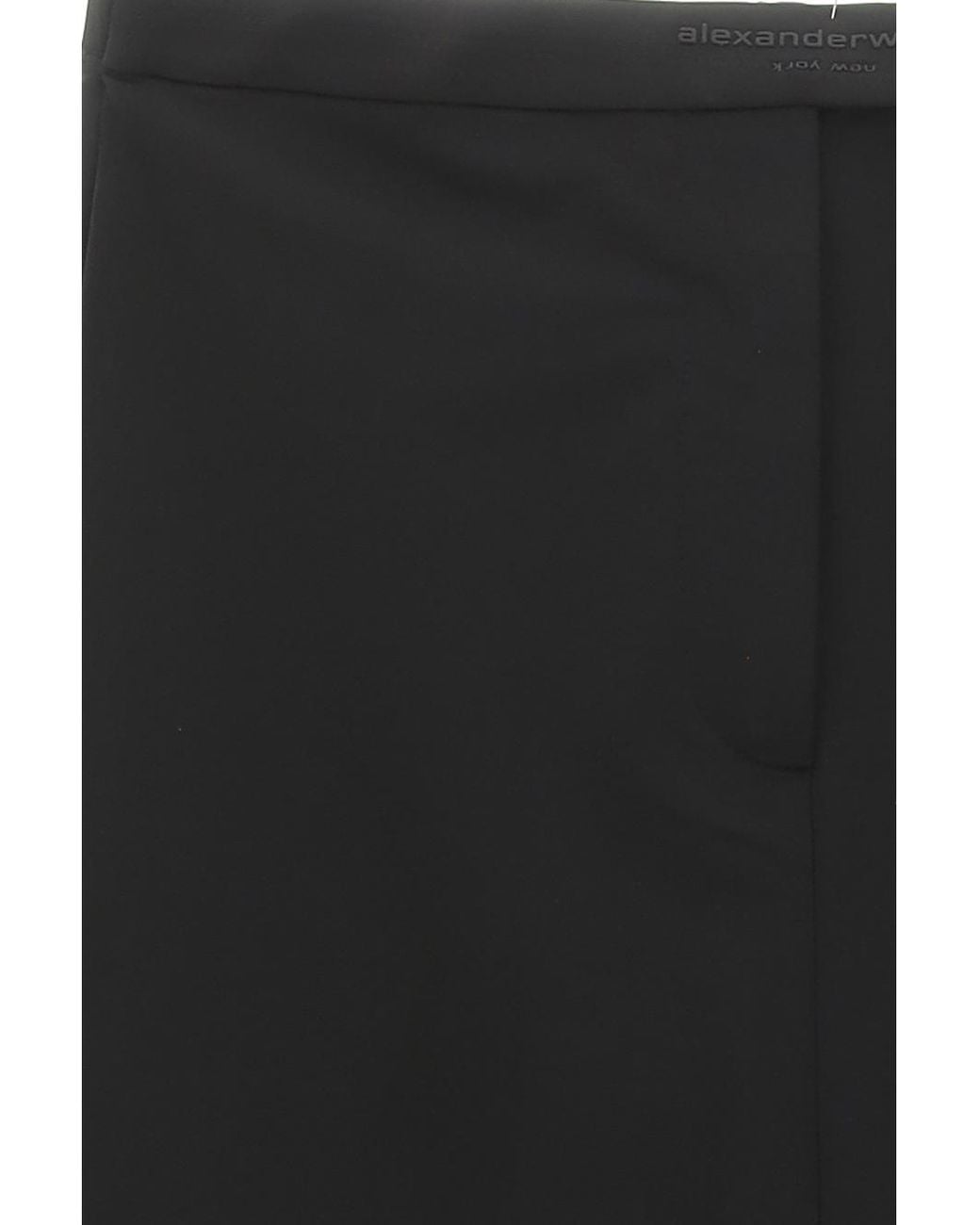 Alexander Wang Black Logo-Embroidered Pencil Skirt