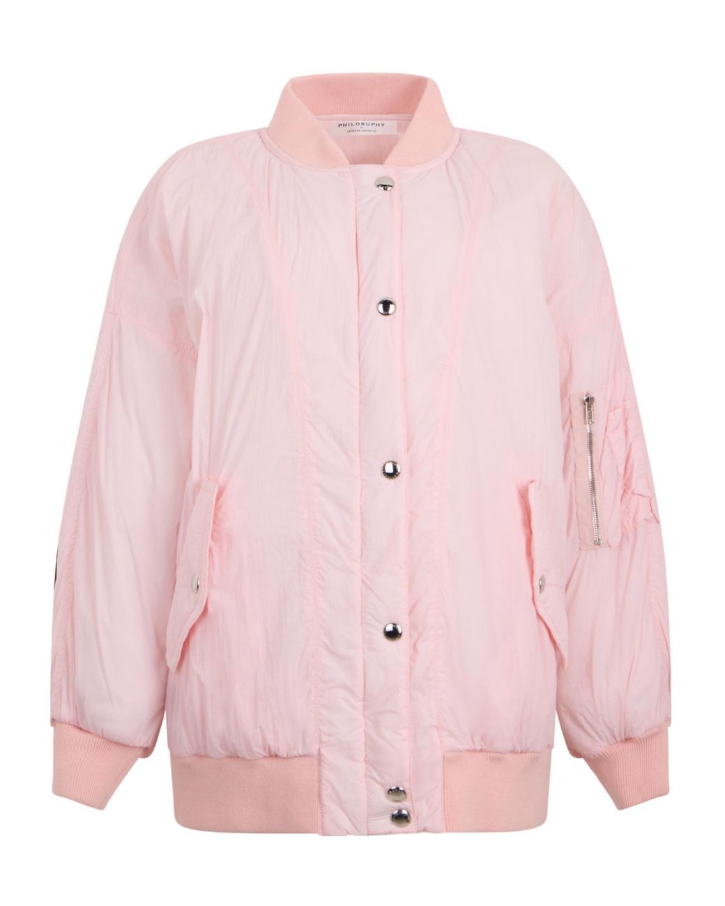 Philosophy Di Lorenzo Serafini Pink Oversized Bomber Jacket