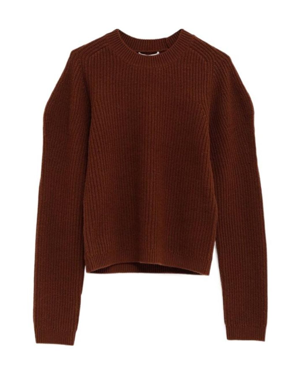 J.W. Anderson Brown Jw Anderson Puff-Sleeved Crew Neck Jumper