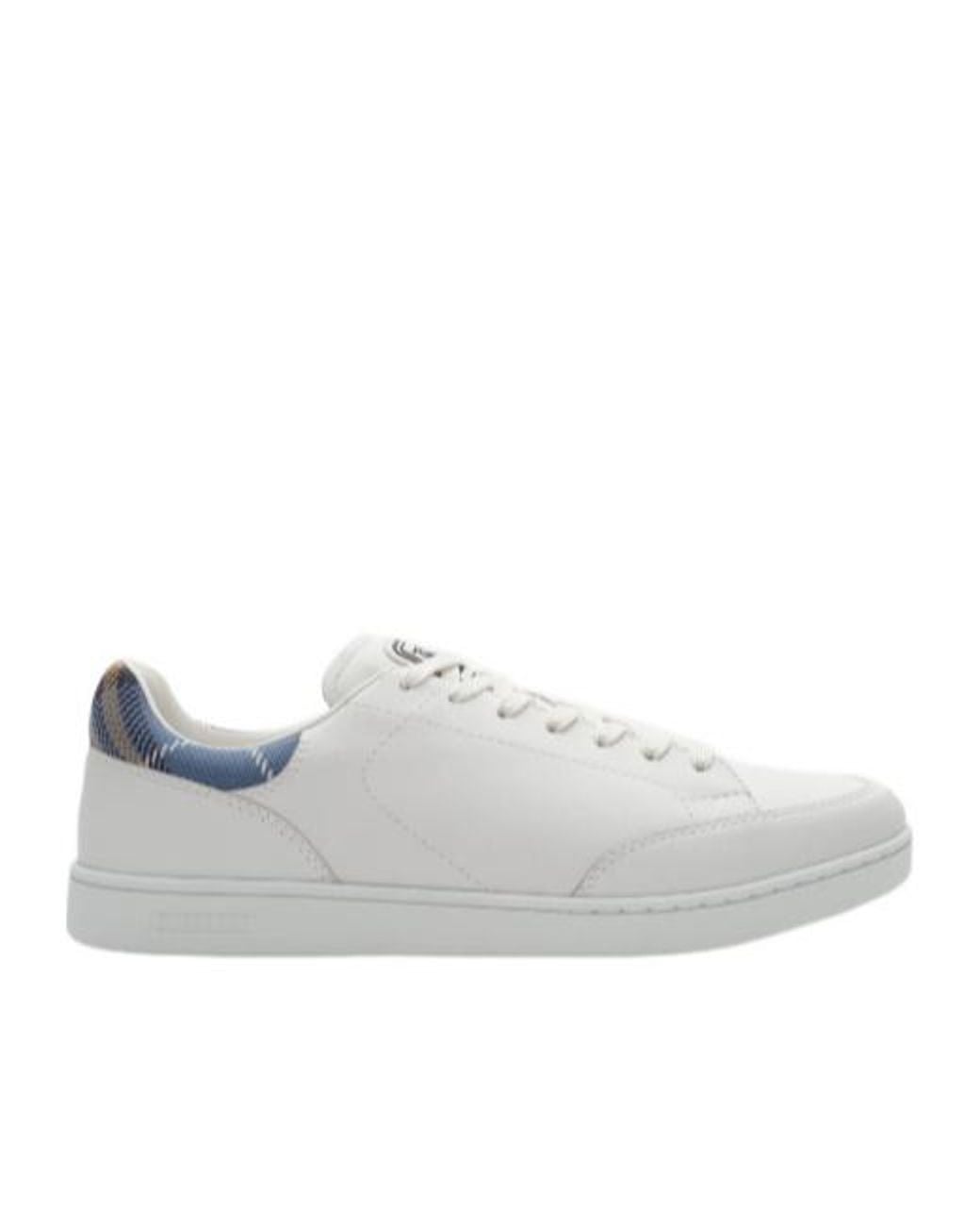 Burberry White Leather Set Sneakers for men