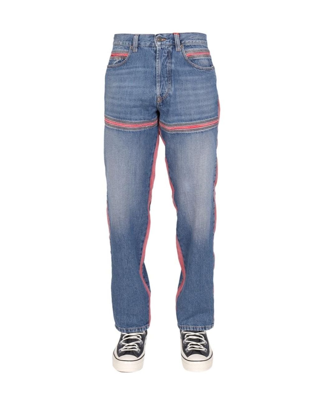 DIESEL Blue D-Mand Mid-Rise Straight Leg Jeans for men