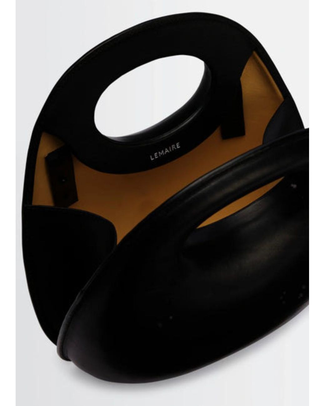 Lemaire Black Egg Leather Bag
