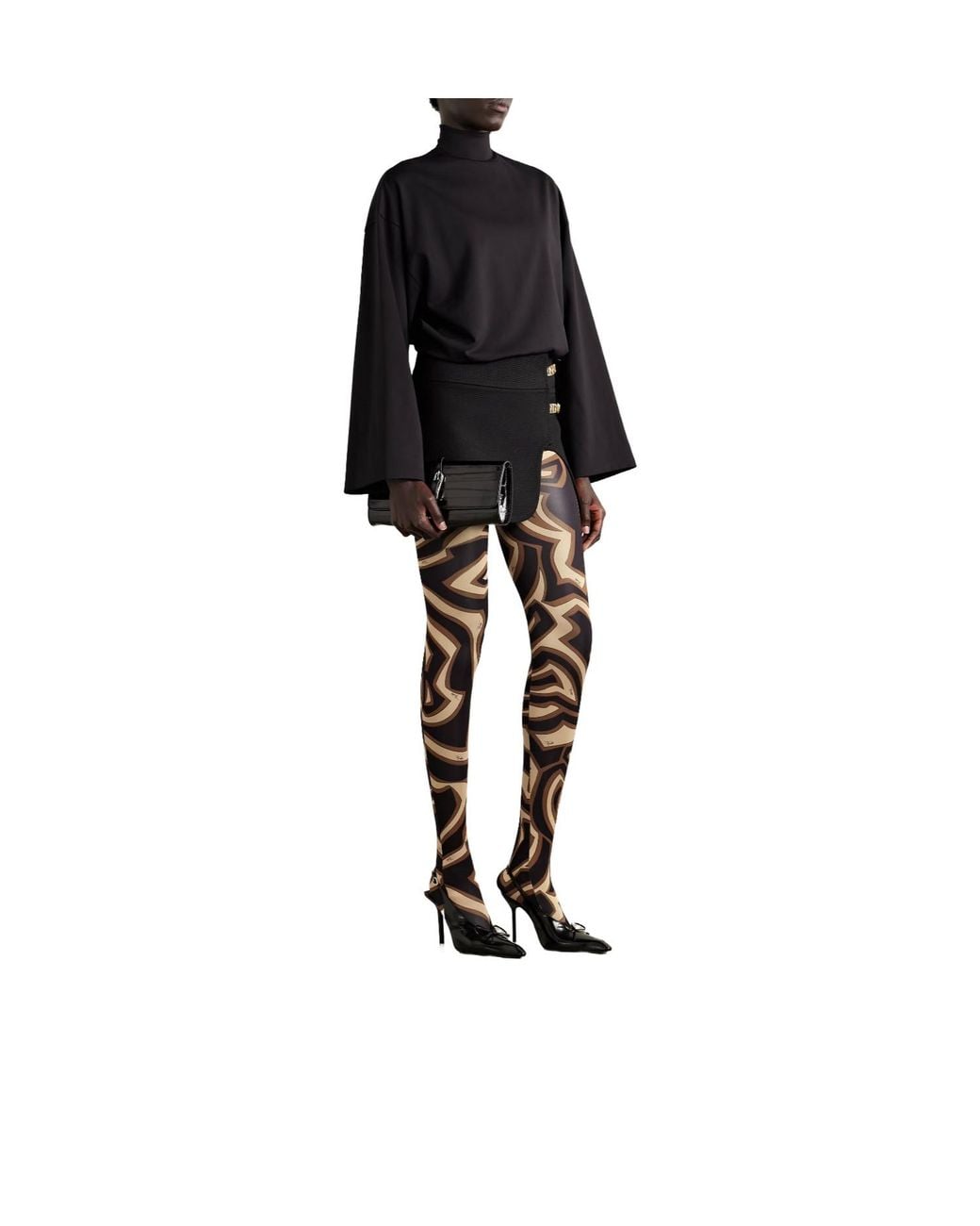 Emilio Pucci White Printed Tights