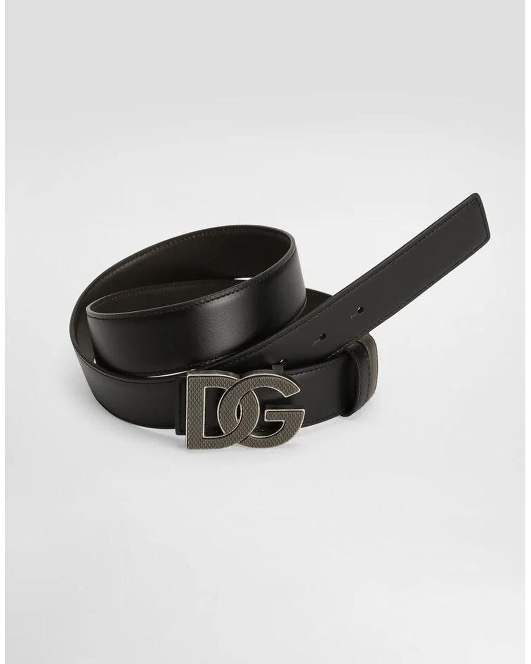 Dolce & Gabbana White Dg Logo Belt for men
