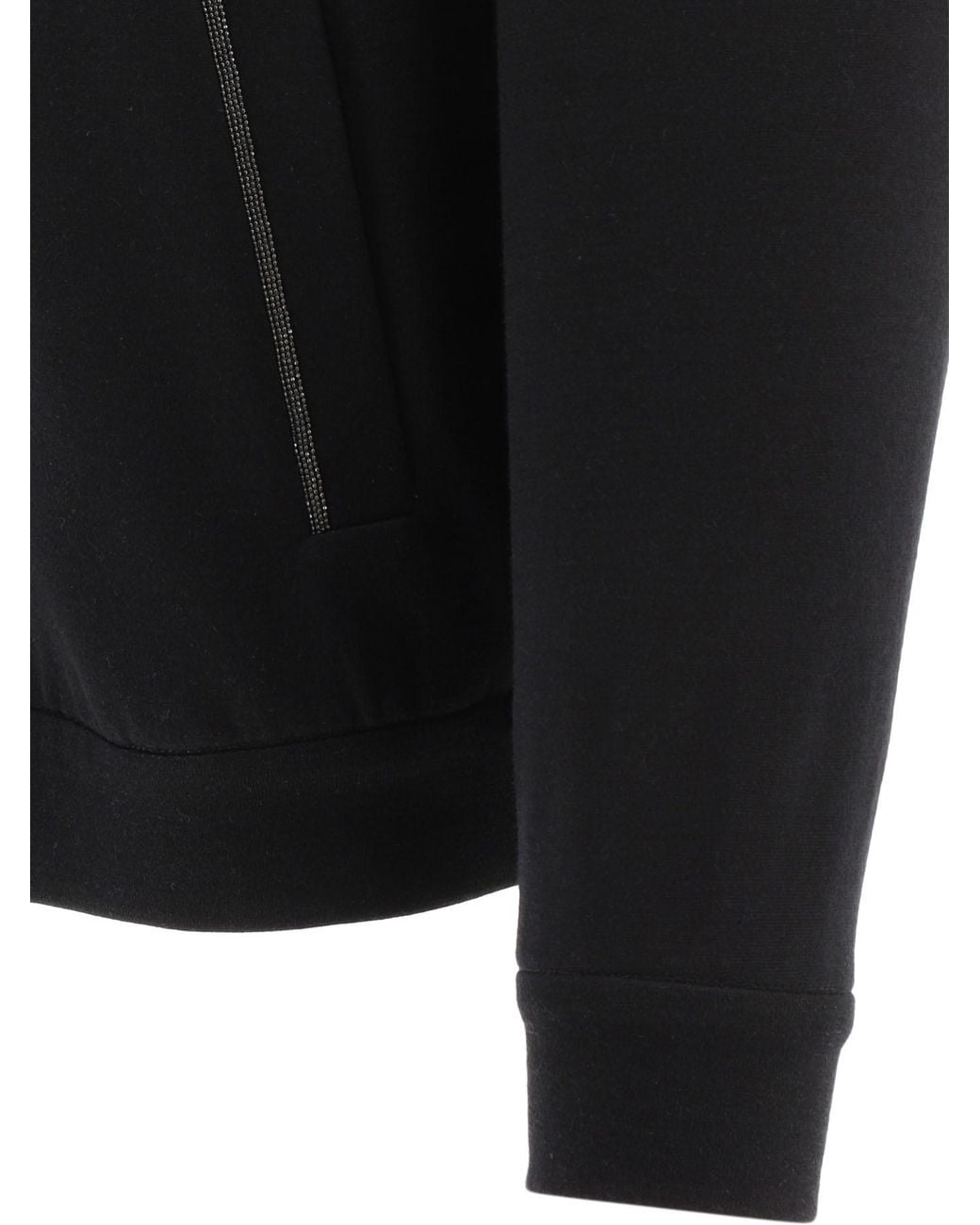 Brunello Cucinelli Black Zipped Hoodie