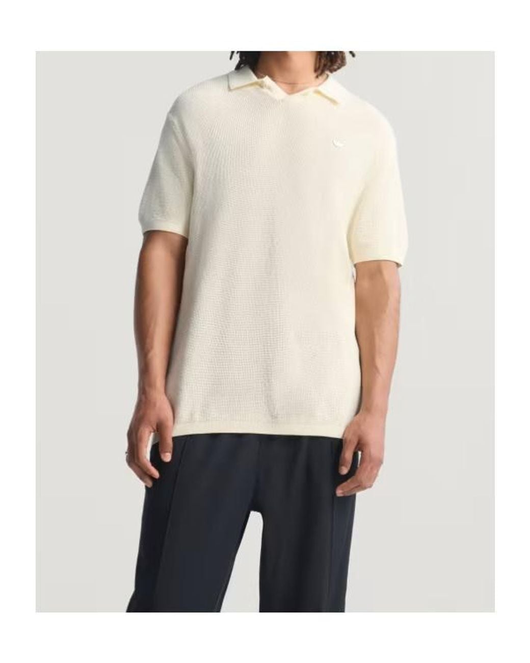 Adidas Originals White Logo-Plaque Polo Shirt for men